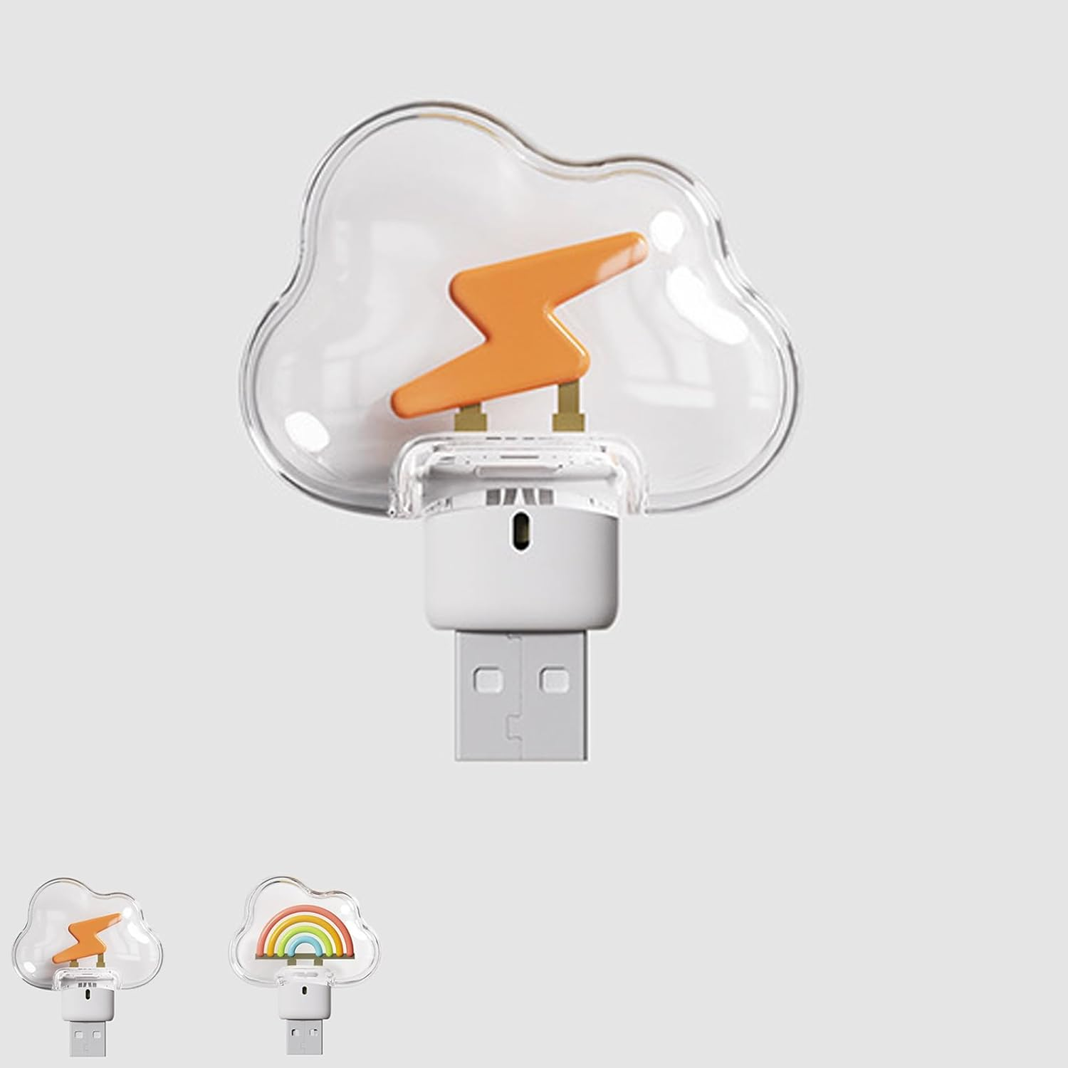 Led Usab Night Light Portable Mini Computer Lamp, USB Interior Lamps Car, Rainbow Night Light,2025 New Lightning Night Light, for Bedroom, Bathroom, Hallway, Car (C#1-1PCS) image number 4