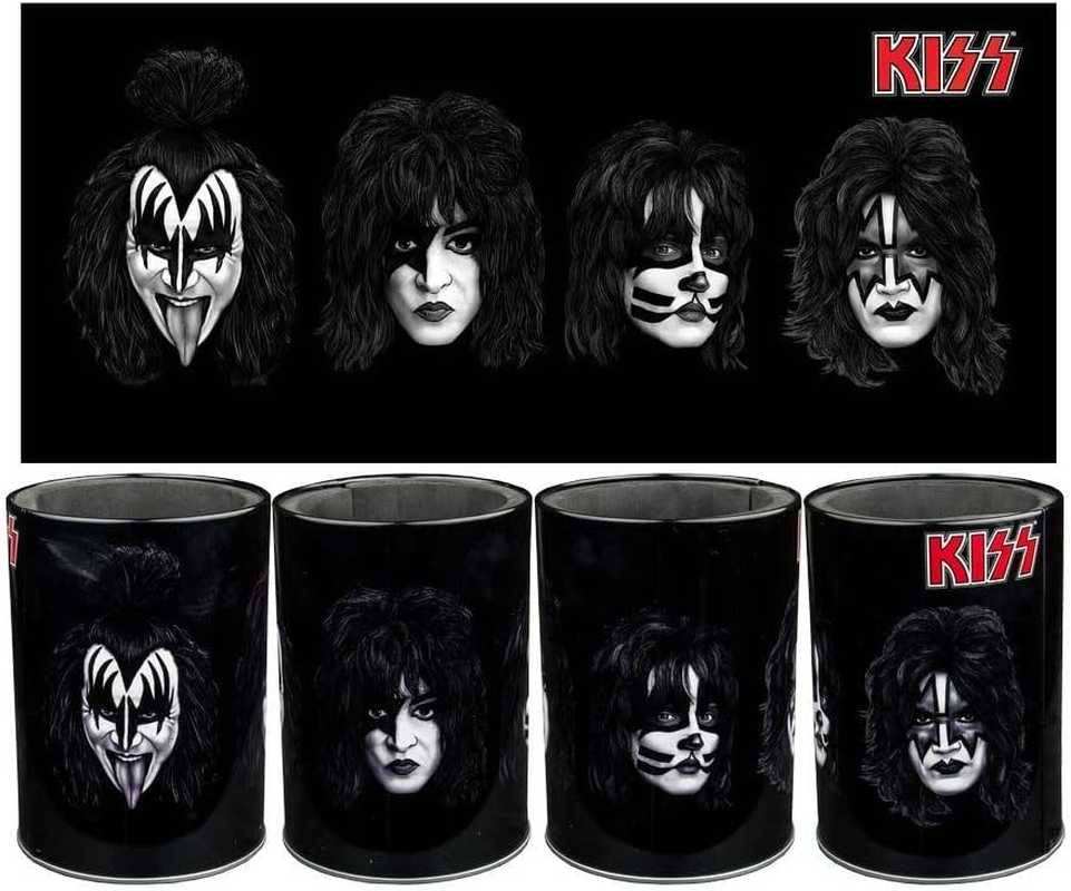 Ikon Collectables Kiss - Band Faces Metal Can Cooler image number 1