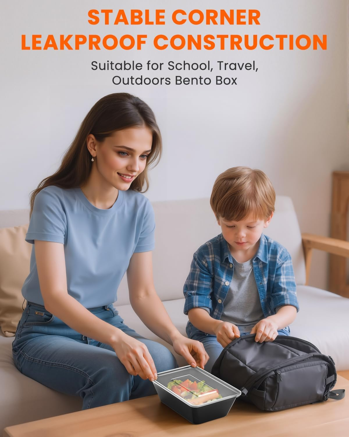 Sashion 65 Pack Meal Prep Container - 25Oz Takeaway Food Storage Containers with Lids, Bpa-Free Disposable Lunch Boxes, Stackable Plastic Food Box, Leakproof & Food Safe, Freezer Dishwasher Microwave image number 5