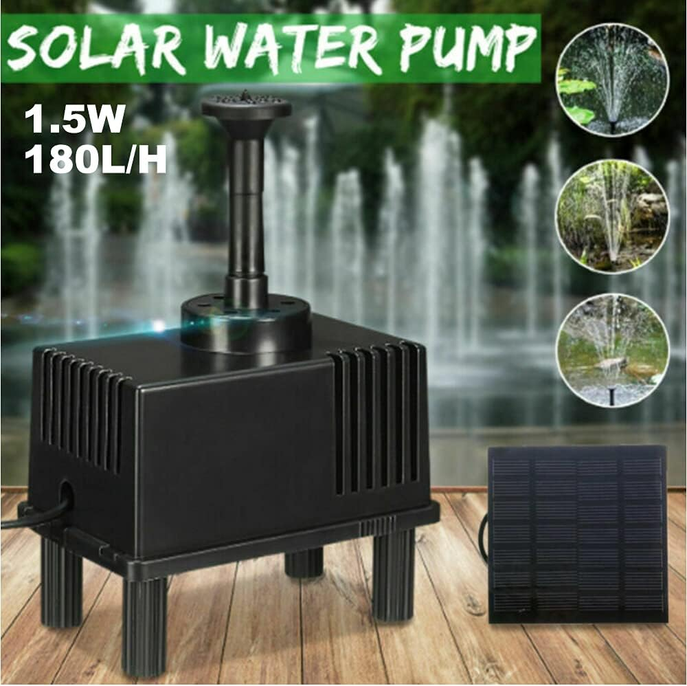 Solar Pump Powered Water Pond Garden Submersible Fountains + Sponge Filter image number 6