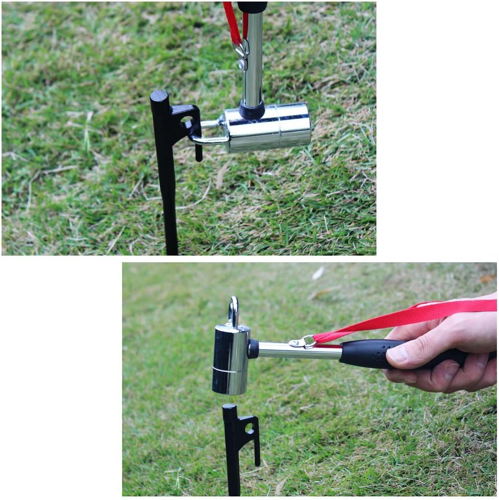 NUZAMAS New Outdoor Camping Hammer Mallet Puller for Tent Pegs Stakes 30Cm with Holding Strap image number 3