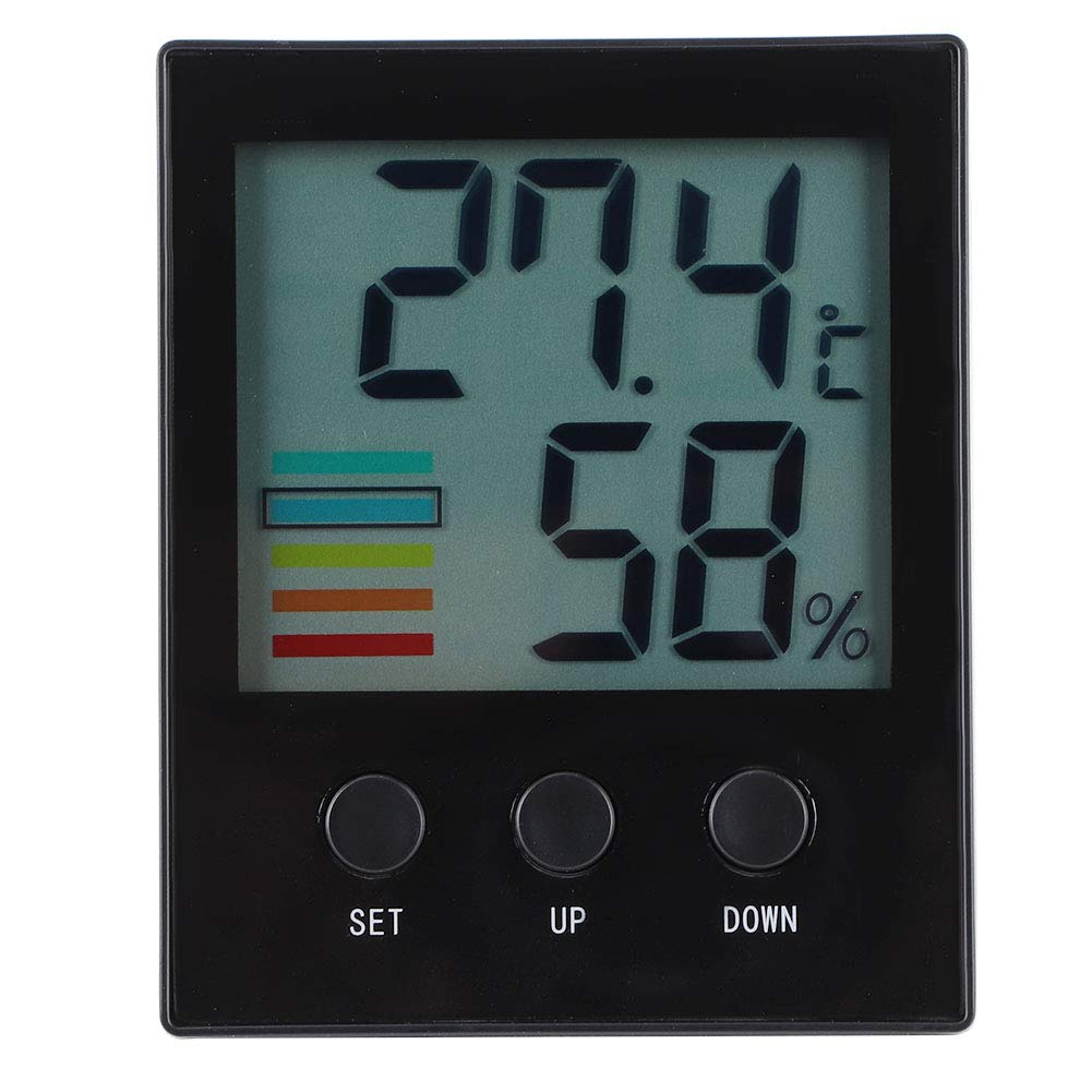 CHICIRIS Digital Indoor Thermometer Hygrometer Temperature Humidity Gauge with High Low Temperature Alarm Thermometer Hygrometer