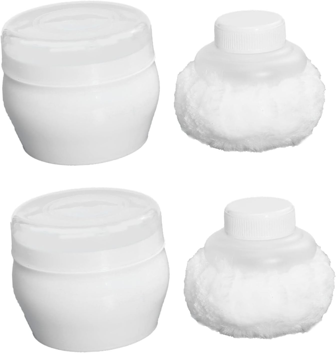 Toddmomy Baby Powder Kids Bath Set Infant Bath Sponge Kids Bath Sponge Talcum Powder Puff Case Body Powder Puff Sponge Box Baby Puff Box Holder Powder Puff for Baby Fluff Powder Puff 2 Sets image number 1