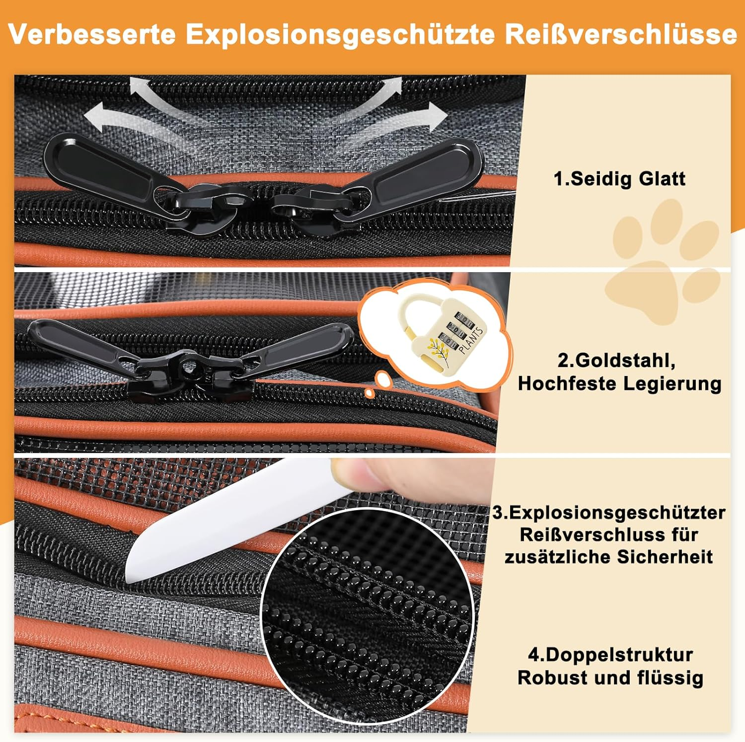 Demigreat Foldable Transport Bag for Cats Dogs up to 8 Kg, Breathable Transport Box for Medium Small Dogs Cats, Dog Carrier Cat Carrier image number 5