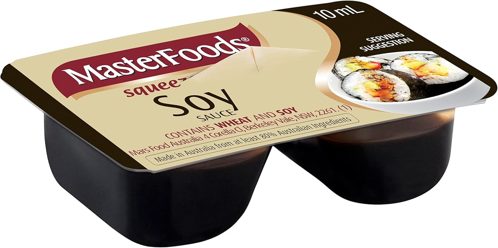 Masterfoods Soy Sauce 10 Ml Squeeze on Packets (Pack of 100)