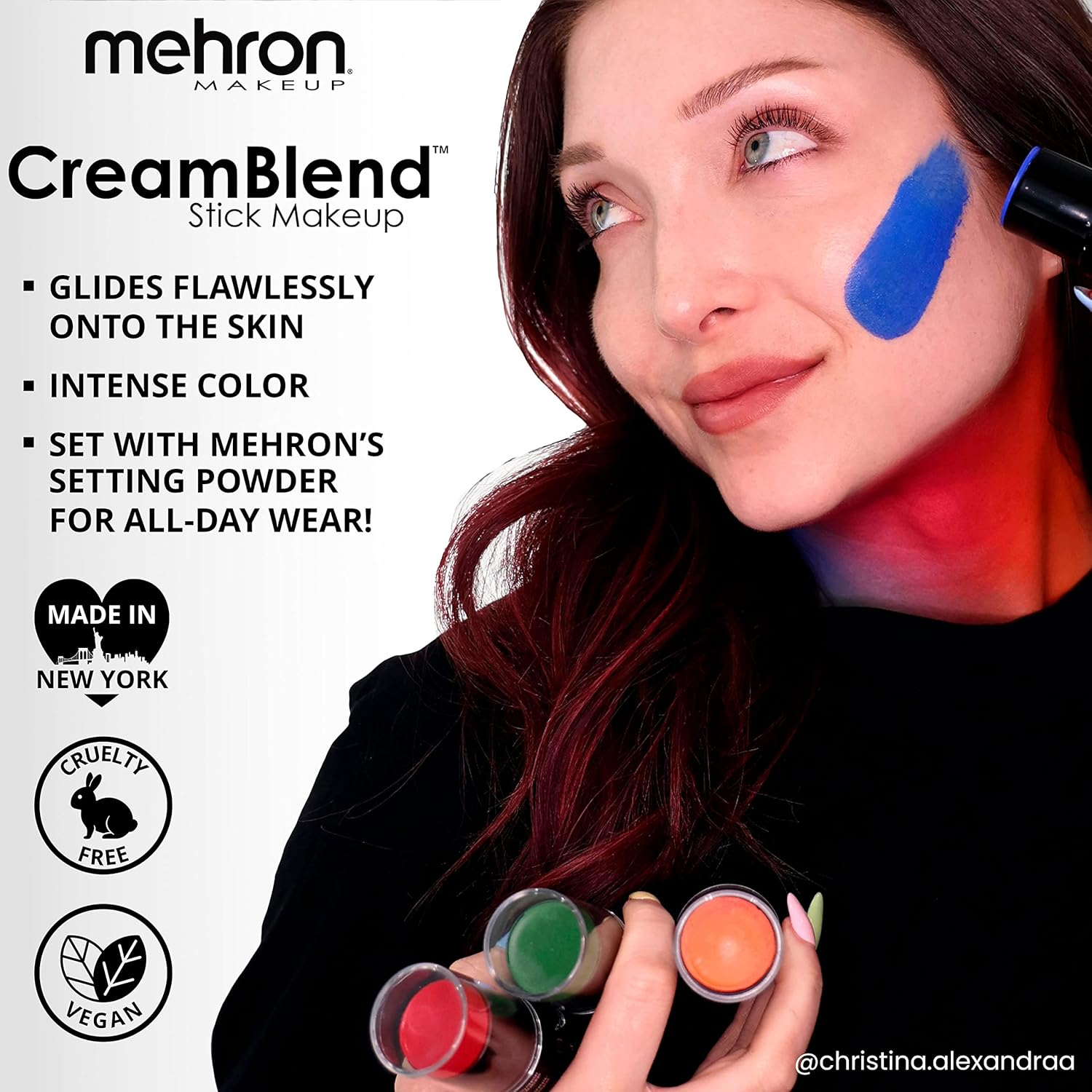 Mehron Makeup Creamblend Stick, BLUE - .2220Ml image number 3
