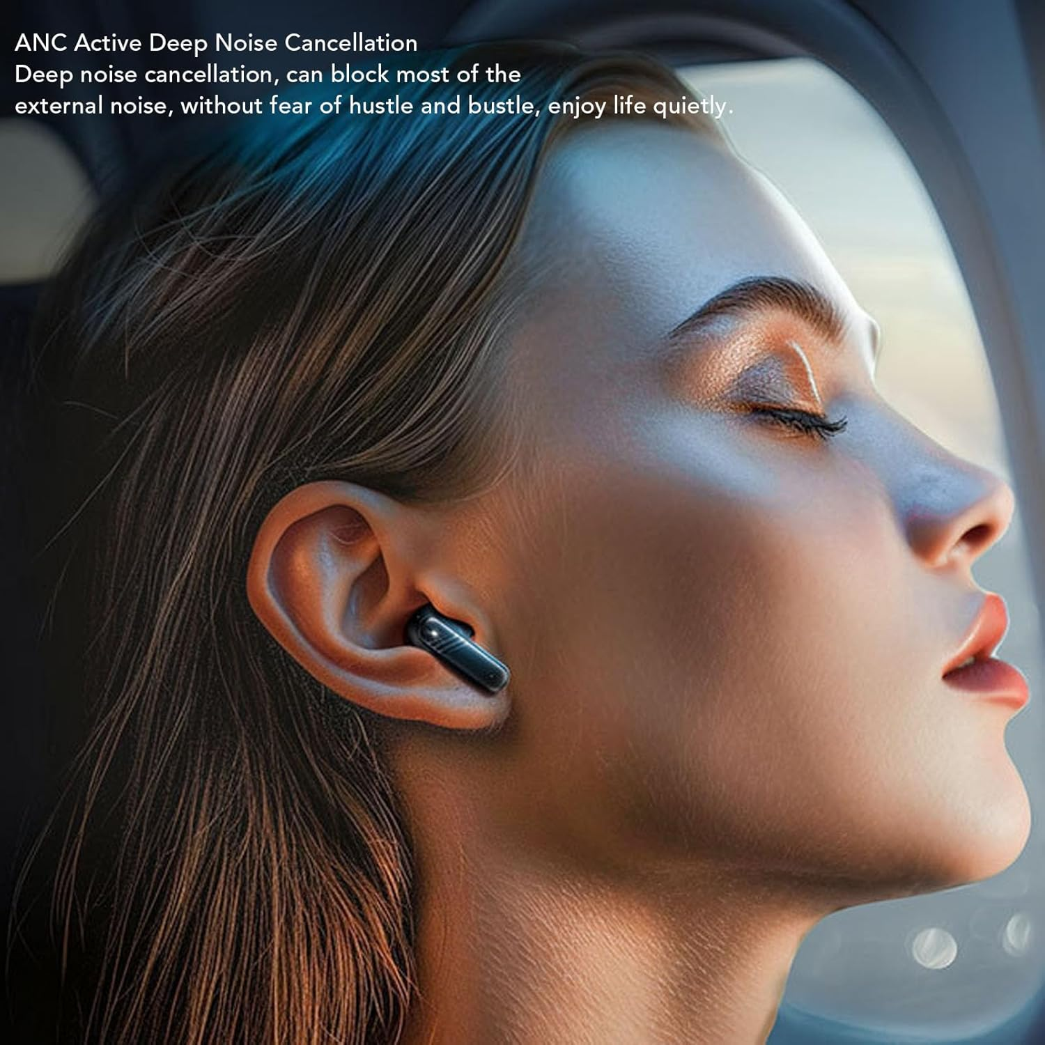 Annadue Intelligent Bluetooth Headset with Touch Screen, Wireless Bluetooth Headphones with Colour Touchscreen and Charging Case, ANC ENC Noise Cancelling, Photography, Bluetooth Earphones image number 6