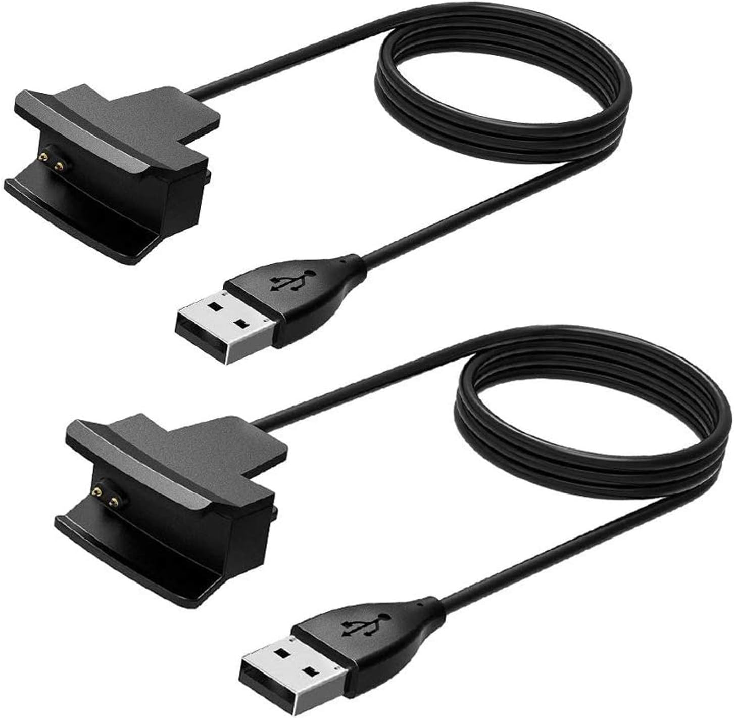HEYUS [2 Pack] 100Cm for Fitbit Alta Charger Cable, USB Replacement Charging Cable Charger Cord for Fitbit Alta, Black(No Reset Button) image number 1