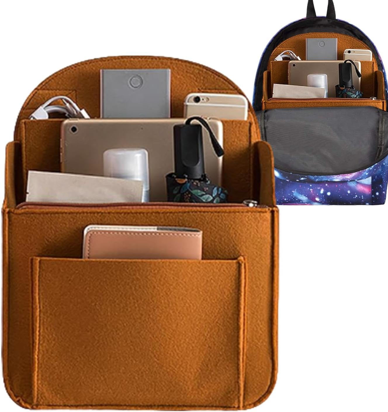 Backpack Organizer, Bag Organizer, Backpack Insert Wallet Organizer - Lightweight Backpack Organizer Liner, Large Bag Organizer with Multi Pockets for Adults and Kids