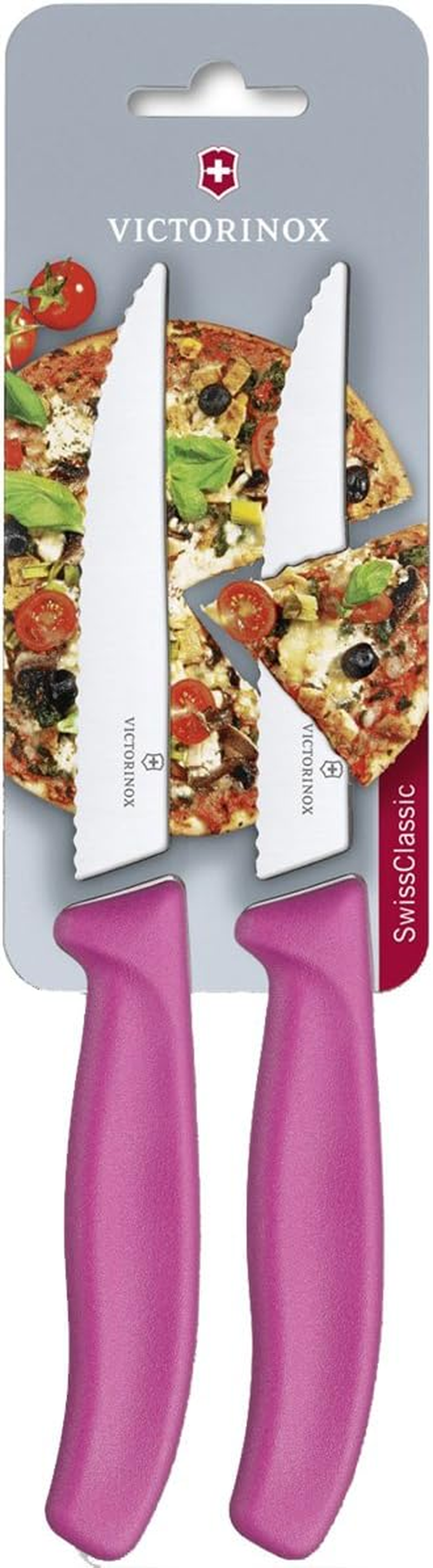 Victorinox 2-Piece Wavy Edge Steak and Pizza Knife, Wide Blade, Black, 6.7933.12B image number 3