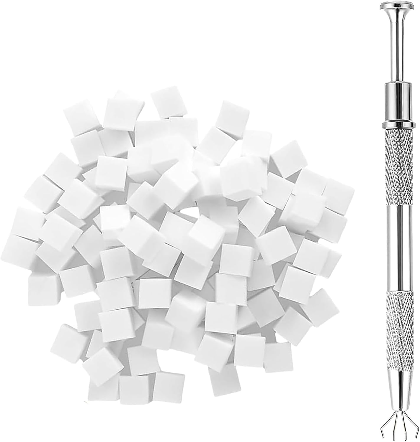 Nail Design Sponge - 200-Pieces Gel Nail Sponges with Grabbing Pen,Professional Beauty Salon Manicure Tool for Family Friends Girls Mom Women image number 2