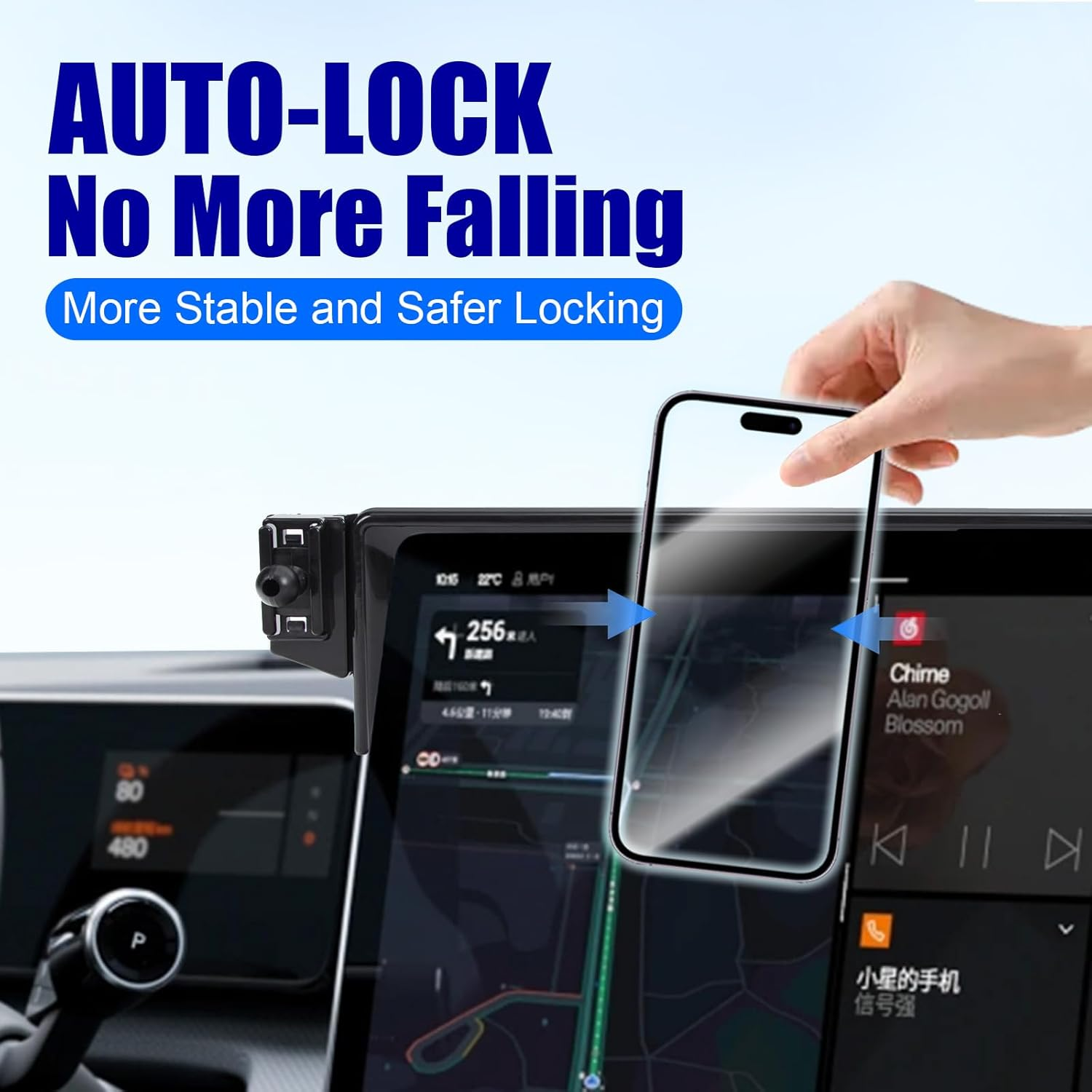 Entertainment Screen Mobile Phone Holder Mount, Compatible with BYD Shark 6 2025, Black (15.6 Inch Only) image number 5