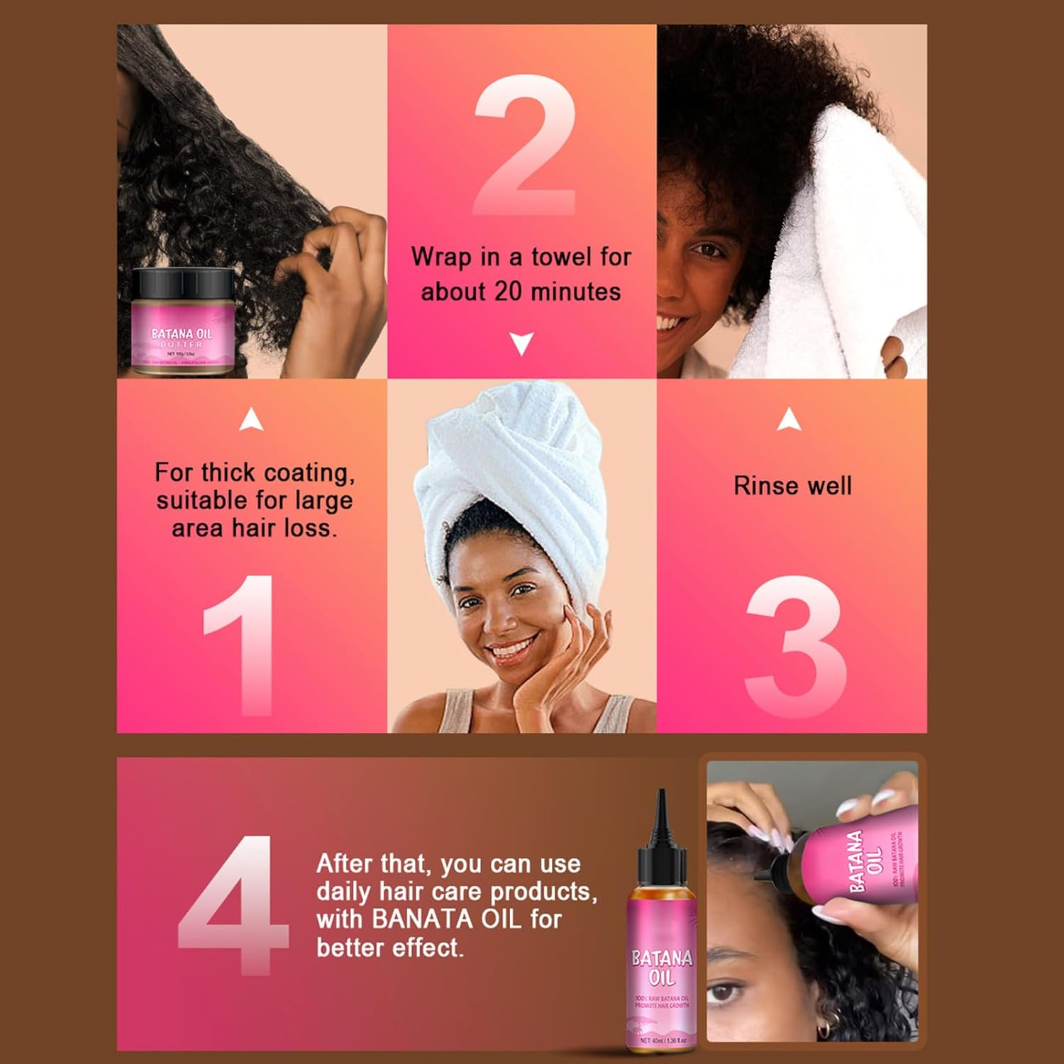 Hair Butter with 100 Pure Raw Oil, Natural Hair Cream Suitable for Repairing Damaged Hair, Nourishing Thin Hair, Applies to Everyone image number 3