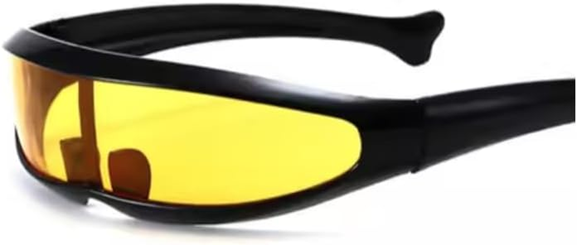 2PCS Futuristic Narrow Mirrored Visor Glasses for Party Women Men, Trendy Cyberpunk Visor Glasses Novelty Party Cool Alien Cyclops Shades (Black + Silver) image number 1