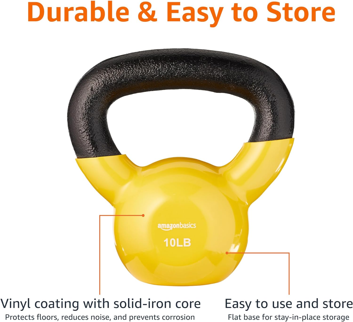 Amazon Basics Vinyl Kettlebell, 10Lbs / 4.5Kg image number 6
