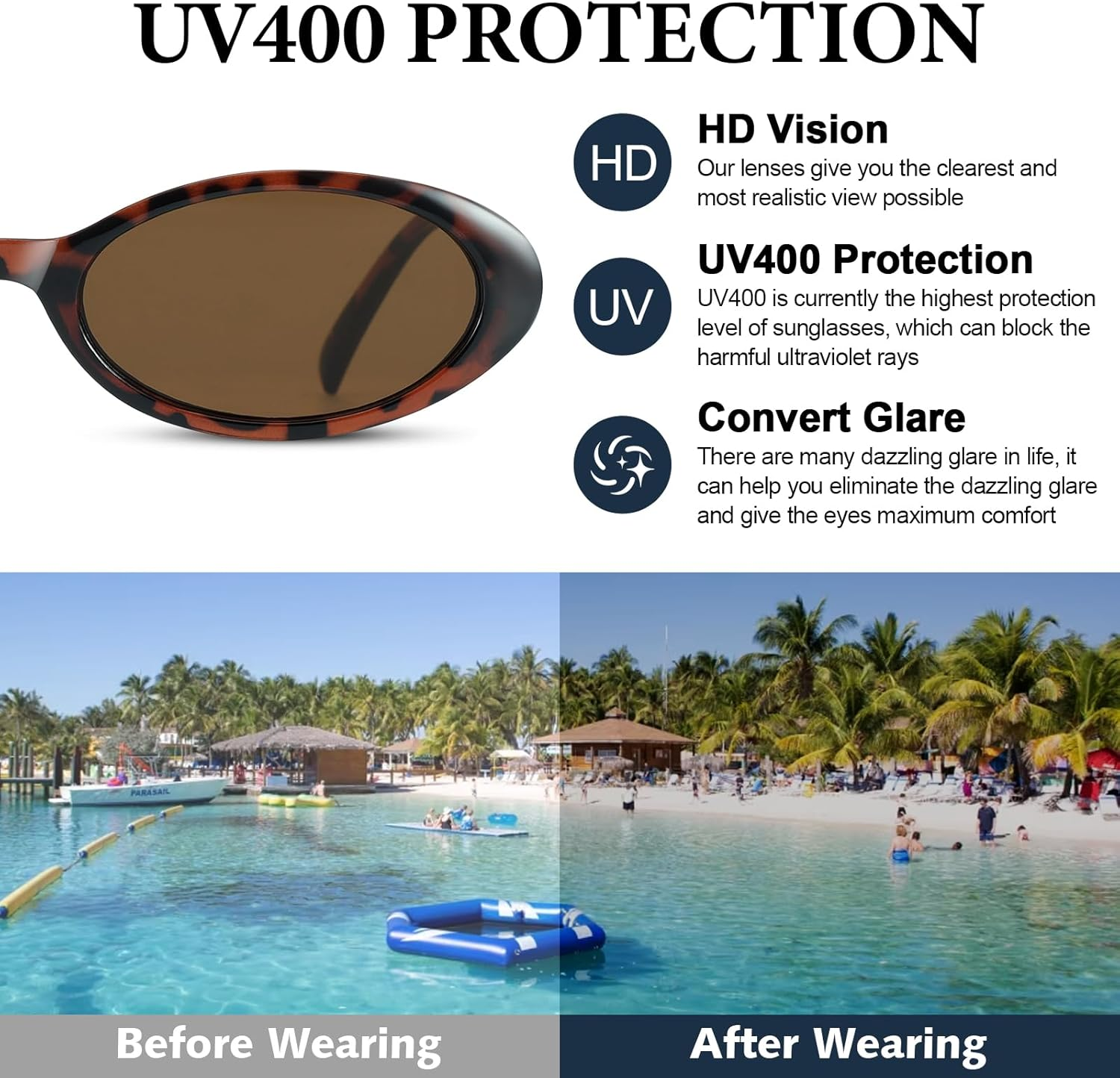 Retro Oval Sunglasses for Women Men,Womens Sunglasses Polarized Trendy Sun Glasses,90S Small Fashion Vintage Narrow Shades with UV400 Protection - Black image number 4