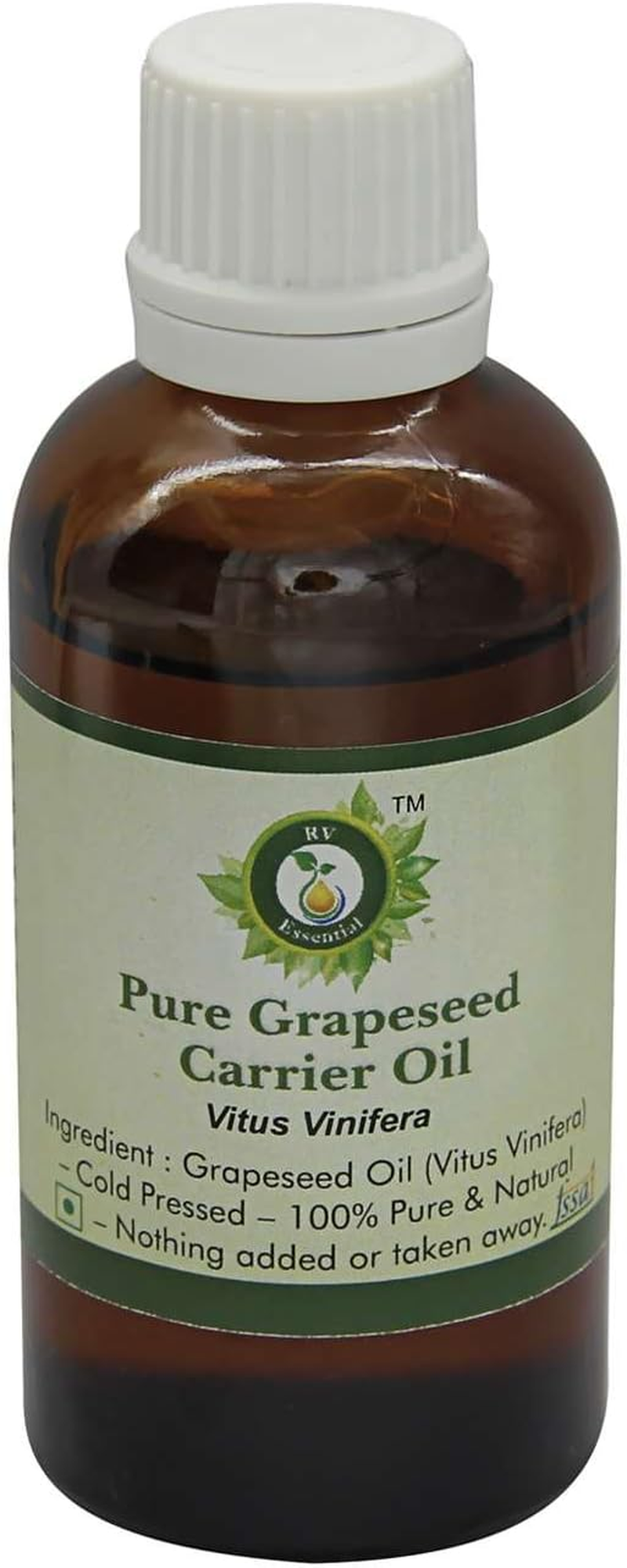 Grapeseed Oil | Vitus Vinifera | for Hair | for Face | for Skin | for Body | for Cooking | 100% Pure Natural | Cold Pressed Grapeseed Oil | Unrefined Grapeseed Oil | 10Ml | 0.338Oz by R V Essential image number 2