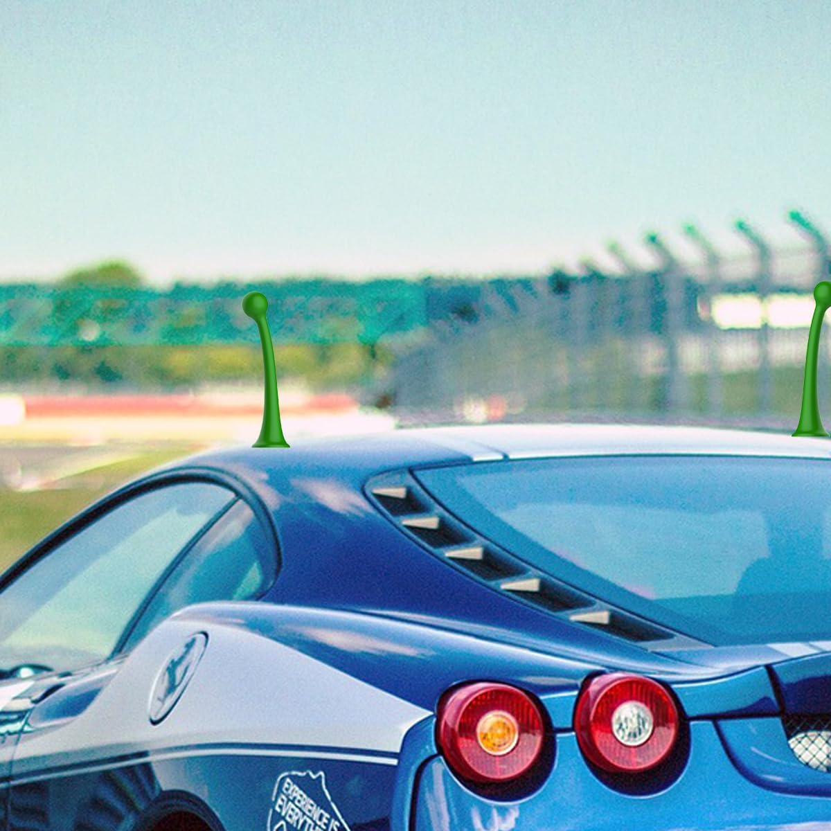 3D Stickers Car Roof Decoration, Adhesive Universal Ornament for Bumper Hood Motorcycle Helmets, Grass Bean Sprouts Sapling and Lovely Creative Snail Tentacle Car Roof Stickers (Tentacle Green) image number 1