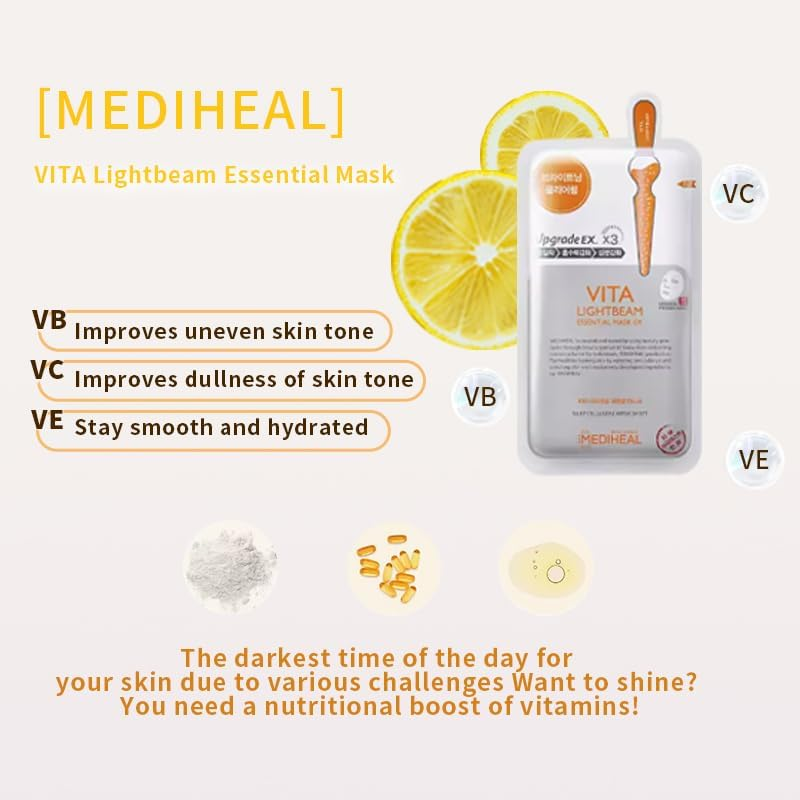 Mediheal Sheet Mask Bundle N.M.F Aquaring Ampoule + Collagen Impact + Teatree Care + E.G.T Timetox Ampoule EX + W.H.P White Hydrating Black EX, 2Pcs Each, 5 Different Masks, Totally 10 Sheets image number 1