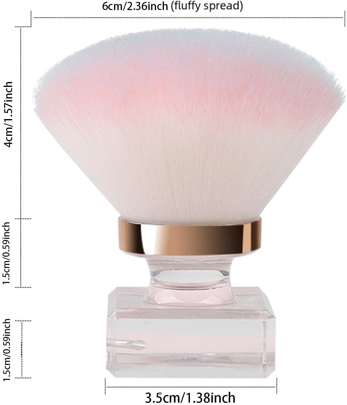 Nail Dust Brush, Soft Brush, Portable, Manicure, Cleaner Kabuki Cleaner Brush, Moving Brush with Dust with Nail Art, Mushroom Head