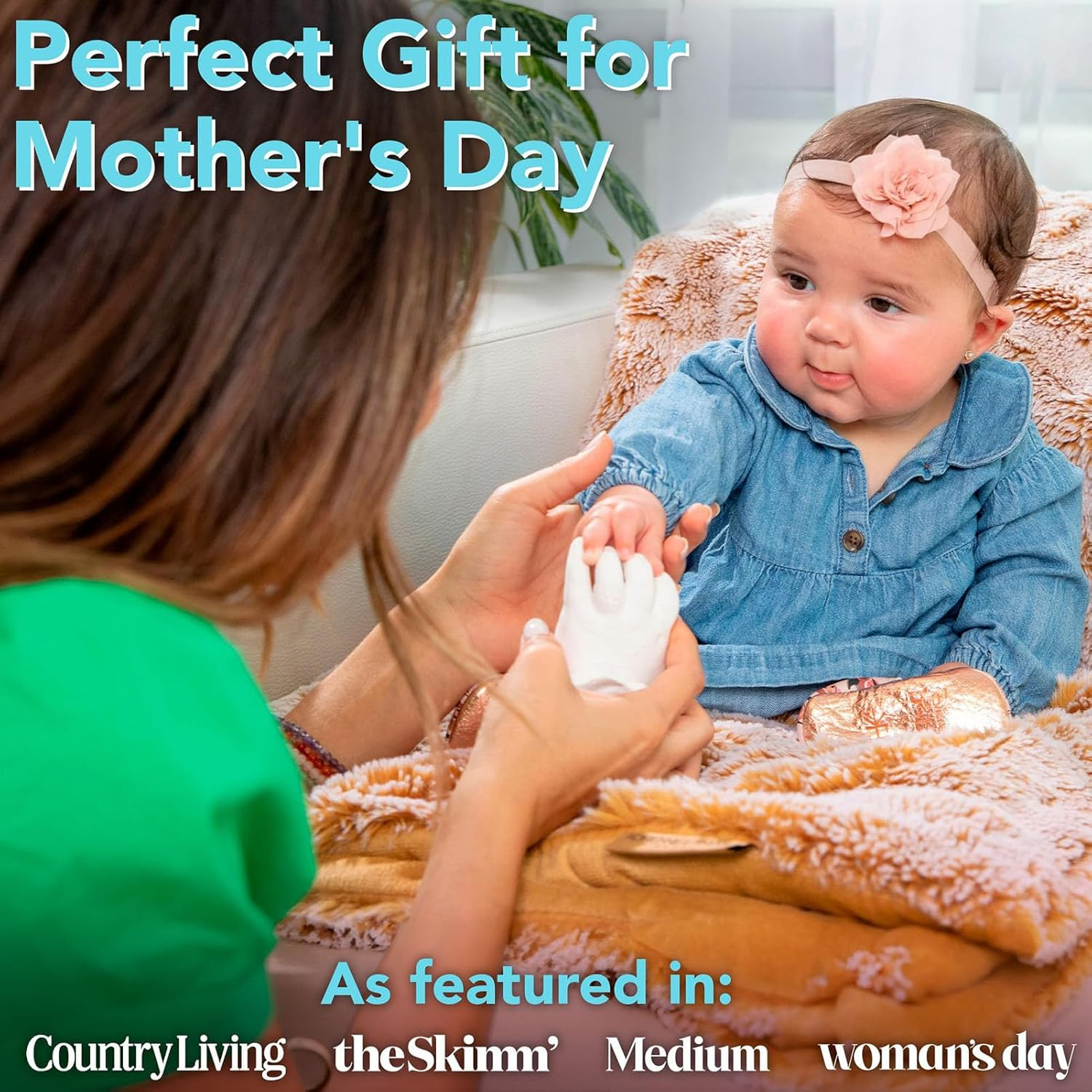 Hands Casting Kit - Baby Footprint Kit | Baby Footprint Kits | Handprints Footprints Milestone Shape Decoration for Bedroom Living Room Table Surfaces Study