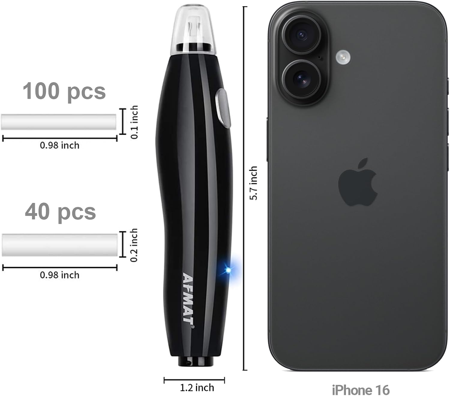 Rechargeable Battery Erasers for Drawing, Sketching Pencils, Derwent Graphite Pencils,Arts and Crafts, Drafting Eraser,Black - Light Blue image number 5