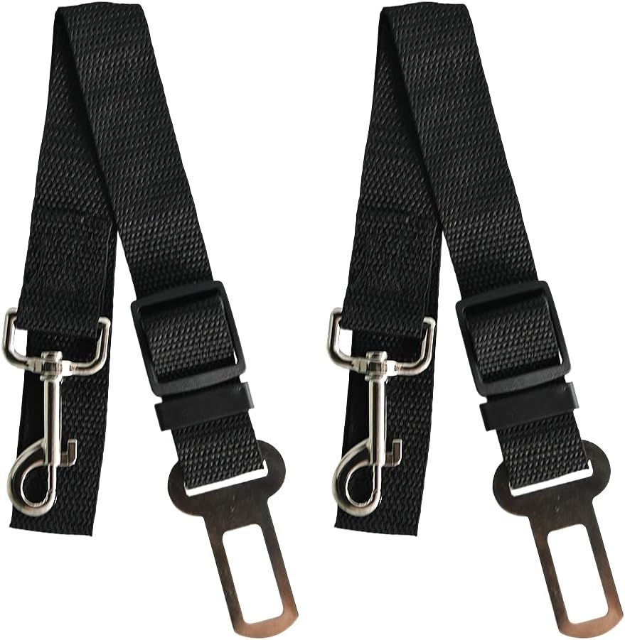 Ram&reg; 2 X Dog Car Seat Belts 70CM Adjustable Car Seatbelt Harness Strap for Dogs Cat Travel Strong Durable Clip on Pet Travel Seat Belt image number 6