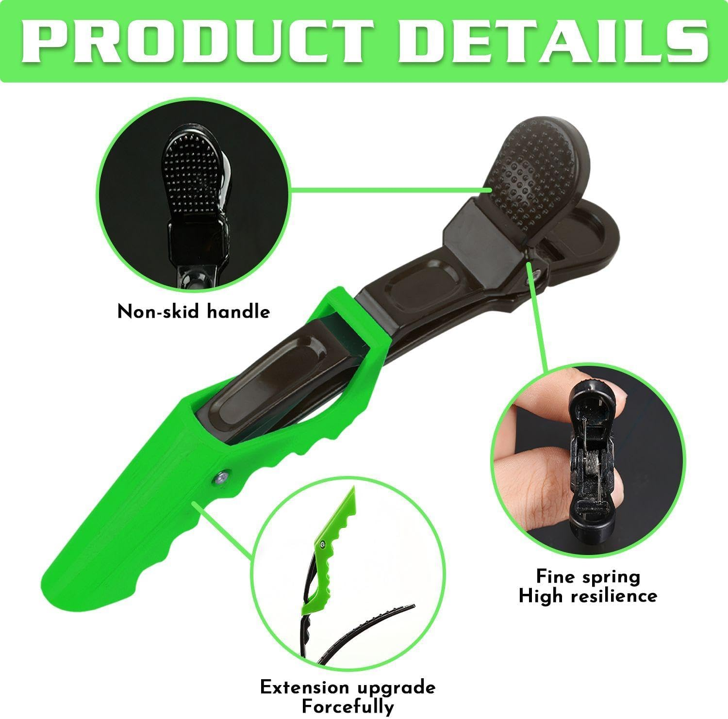 20 Pieces Coloured Hair Pins, Plastic Hair Pins, Hairdressing Salon Aids, Non-Slip Hairpins, Hair Styling Accessories image number 5