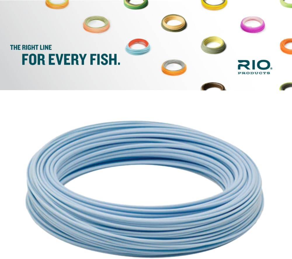 RIO Products Mainstream Saltwater Fly Line, Floating Saltwater Fly Fishing Line, Easy Casting for Any Angler Targeting Bonefish, Permit, Tarpon, and Other Species, Blue