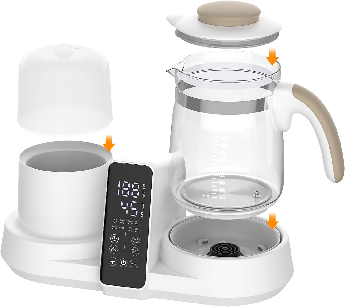 Baby Bottle Warmer, 8-In-1 Portable Instant Baby Milk Warmer with 24H Keep Warm, with Thaw, Sterili-Zing, Heat Baby Food Jars for Breastmilk, Formula, Tea, Coffee image number 6