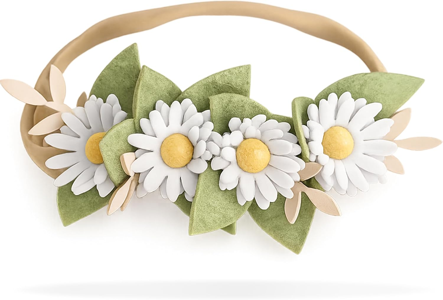 California Tot Animal Headbands with Glitter Ears & Felt Flowers for Toddlers, Girls