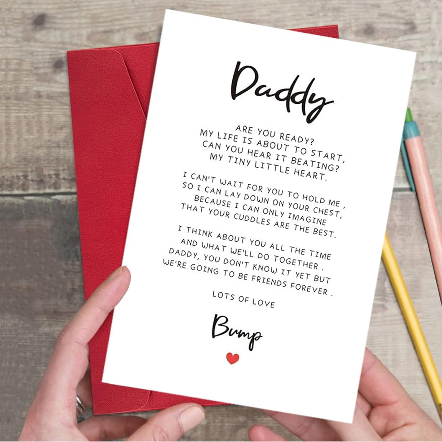Humorous Father'S Day Greeting Card with Lots of Love for Dad Design (SN-319)