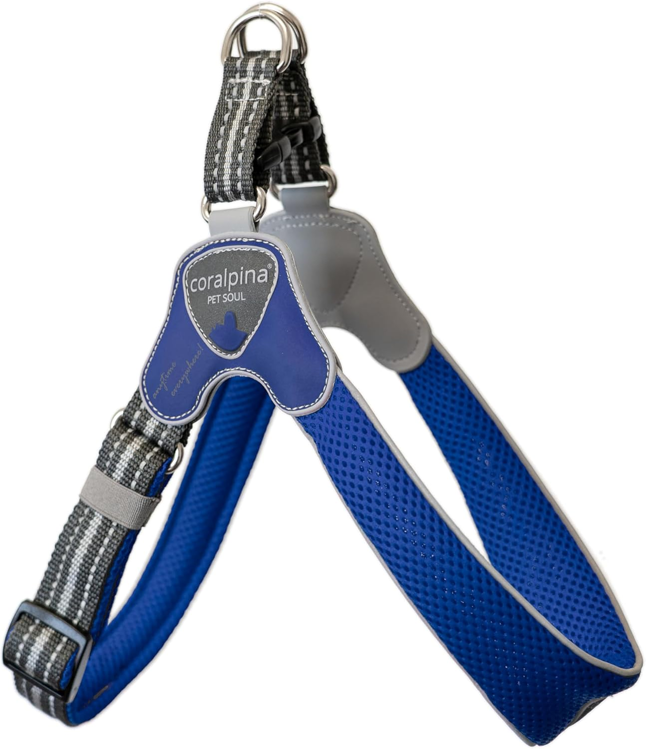 Coralpina - Adjustable Chest Harness for Small to Medium Dogs, Soft and Breathable, Does Not Harm Hair or Hinder Movement, Neon Yellow, Size 1