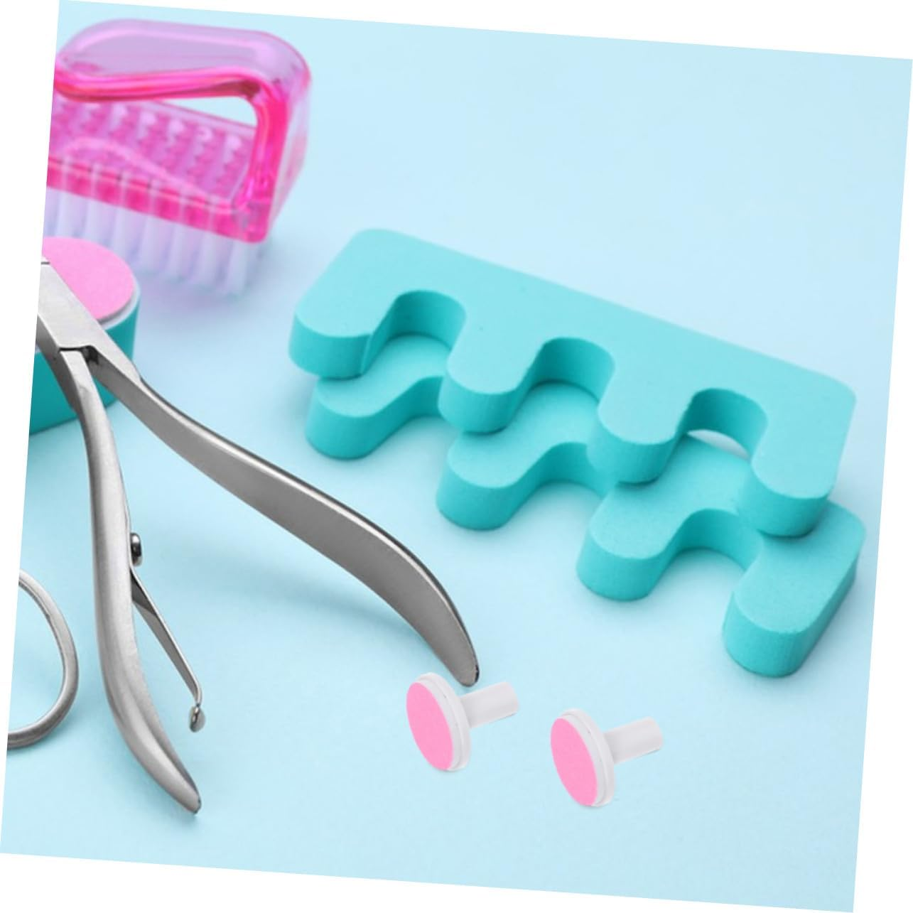 HEALEEP 12Pcs Electric Nail Grinder Adults Nail Buffer Replacement Pads Grinding Heads for Manicure Polish Discs Pads - Pink image number 5