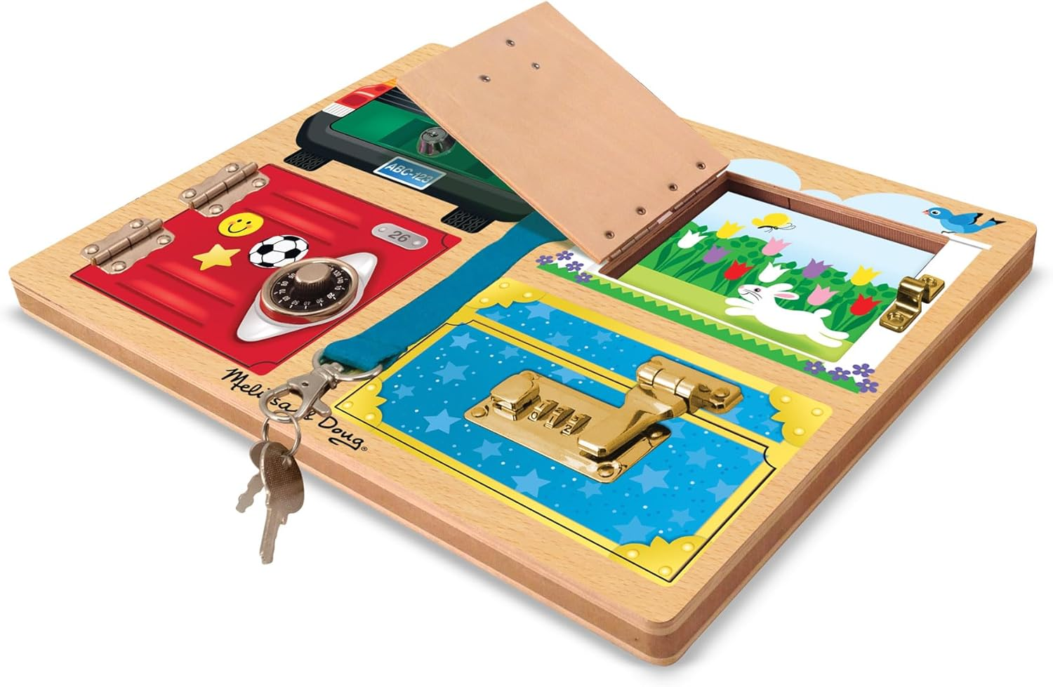 Melissa & Doug Castle and Locking Game Board | Developmental Toy | Motor Skills | 3+ | Boys or Girls image number 5