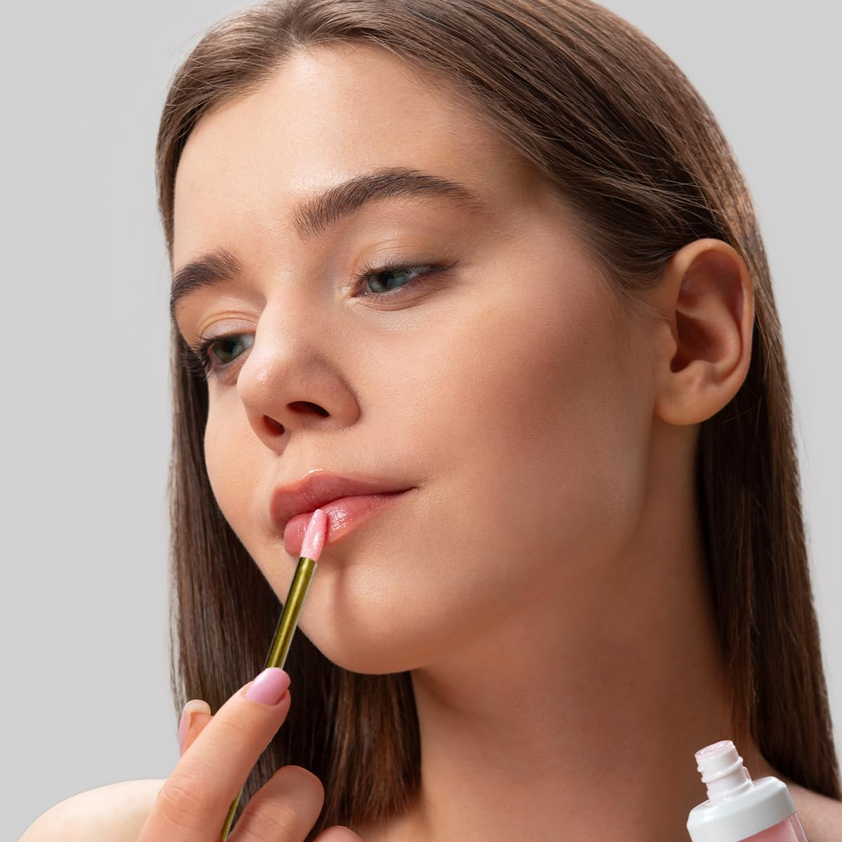 TEAONE Lip Brushes, 100 PCS Lipstick Brush for Makeup, Beauty, Oral (9.2Cm/3.62In) image number 2