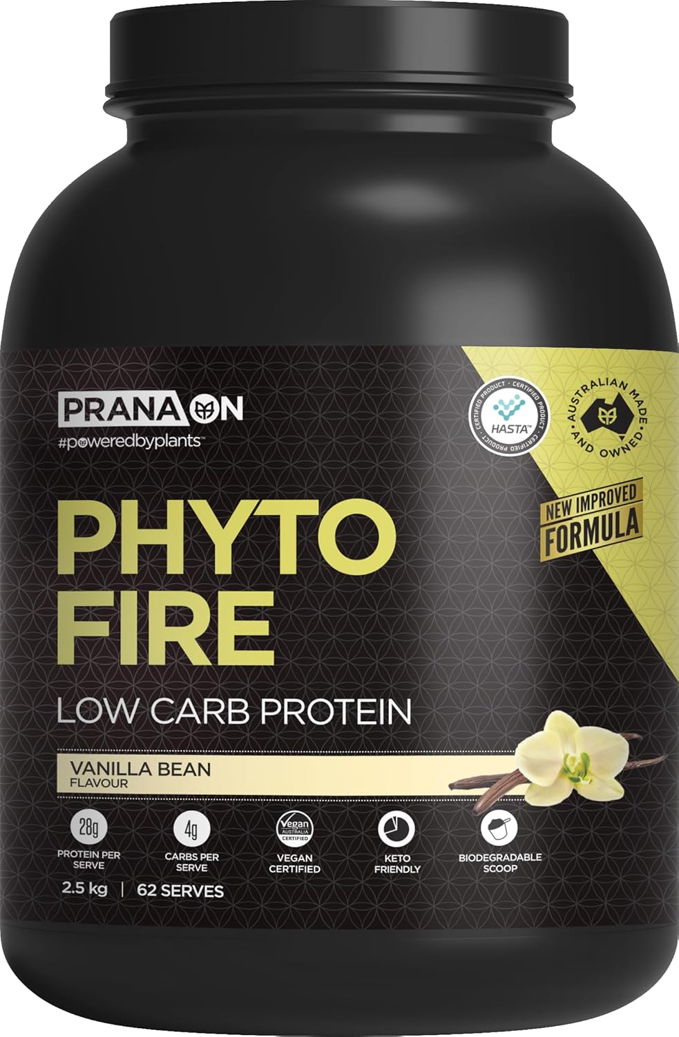 Pranaon Phyto Fire Protein Vanilla Bean Flavour Supplement 2.5 Kg