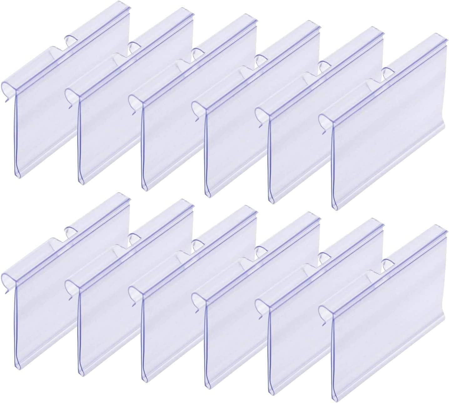 Label Holder Clear Wire Shelf Label Holders, 40Pcs Clear Plastic Label Holders Sign Display Holder Tag Label Holders, Shelf Tag Clear Sign Holder Display Labels Labels Sign Holder Shelf Label Holder image number 1