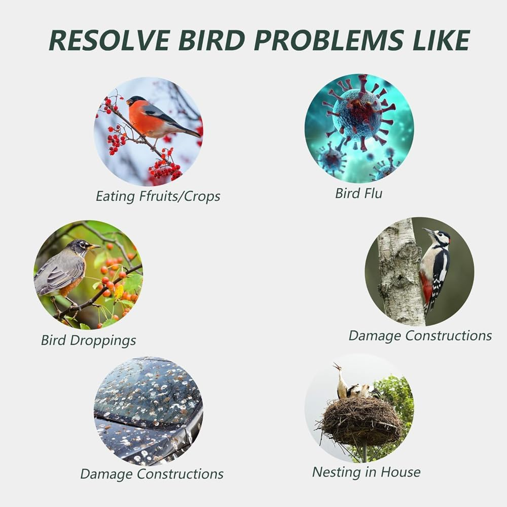 10Pcs Bird Reflective Rods,Woodpecker Deterrent for House,Laser Rainbow Color with Reflective Spiral Design,Wind Driven Rotation Bird Scare Rods,Patio Lawn Garden Decorative Hanging Scare Devices image number 4