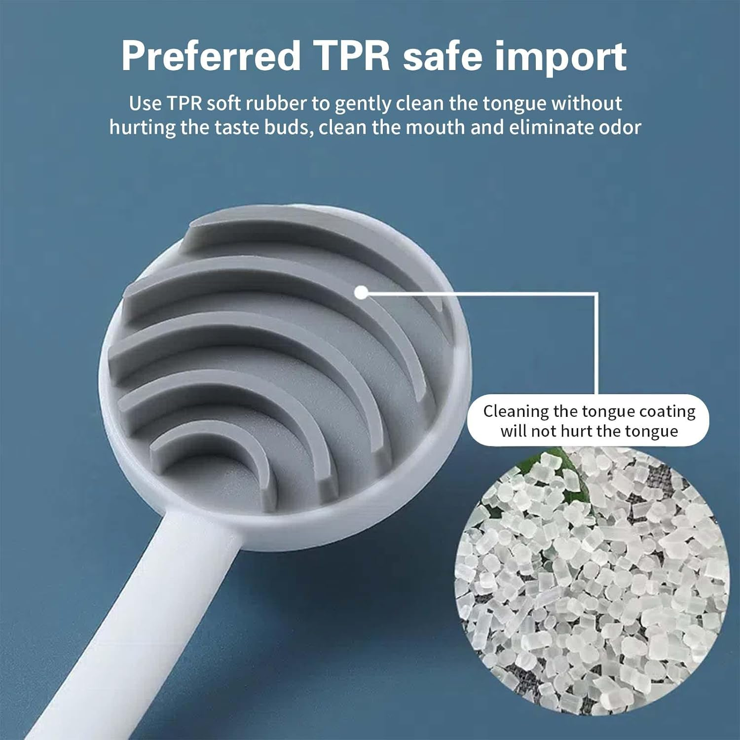 Tongue Scraper, Japanese-Style Adult Tongue Scraper Set, Featuring a 5-Layer Beveled Brush Head for Efficient Cleaning, and a TPR Soft Rubber Tongue Scraper to Keep Breath Fresh and Maintain Oral Hygiene(2 Pieces)