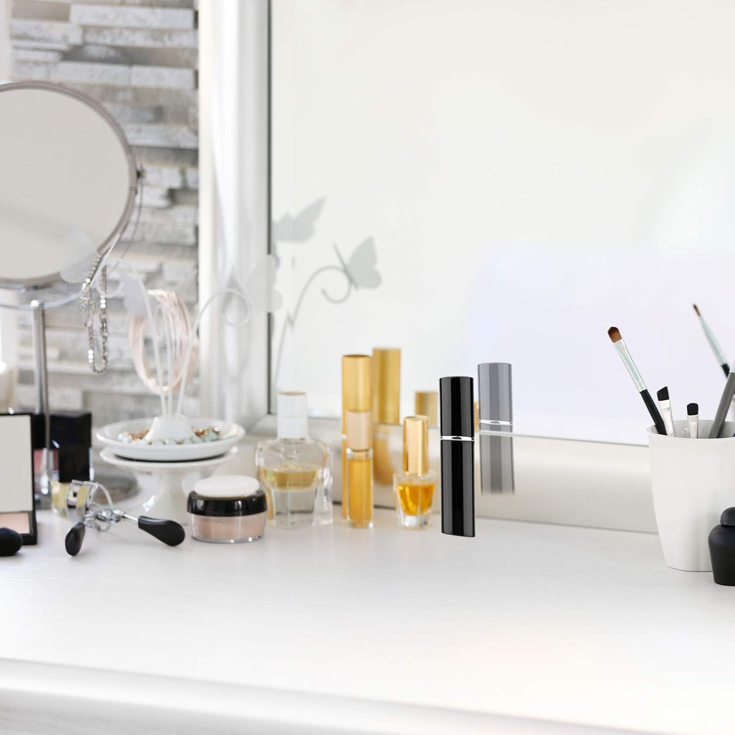 TRIXES Aftershave Atomiser 5Ml Travel Perfume Easy Fill Spray Bottle Black image number 6