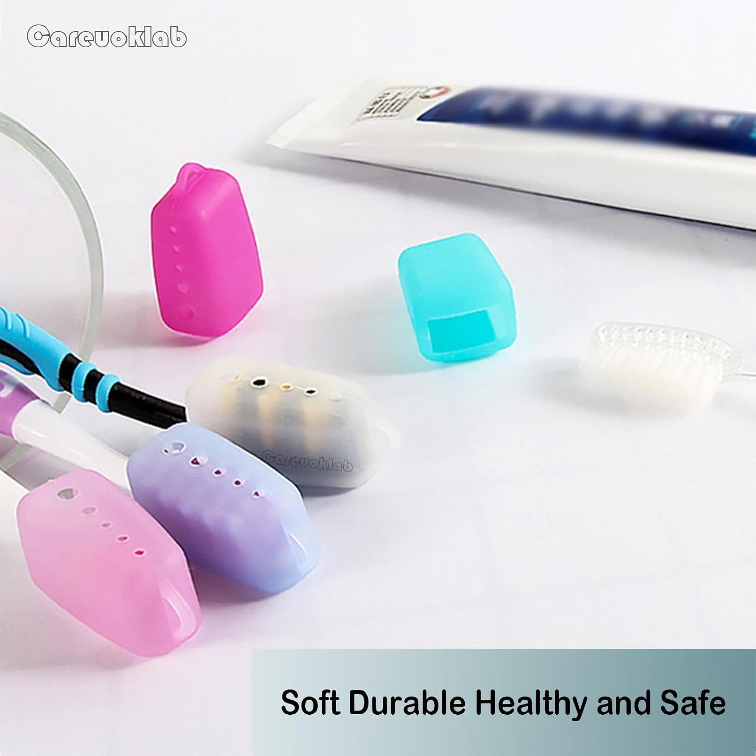 10 Pcs Silicone Toothbrush Head Cover, Electric Toothbrush Protector Cap, Portable Toothbrush Pod Protection Case for Home, Outdoor, Travel image number 6