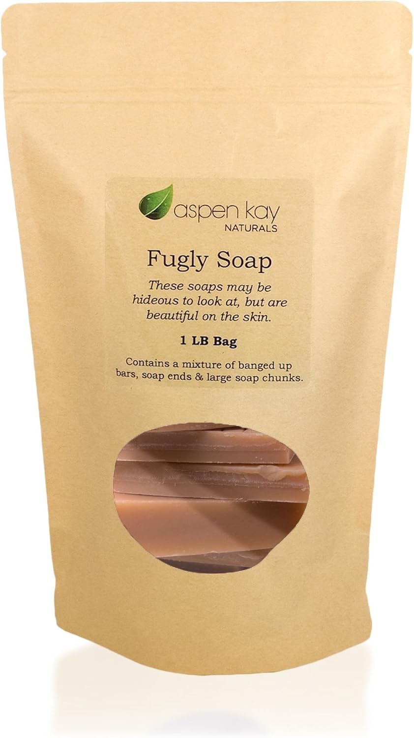 Turmeric Soap, 1 Pound Bag of Fugly Soap, a Mixture of Banged up Bars, Soap Ends & Soap Chunks. & Organic Soap. (Turmeric) image number 2