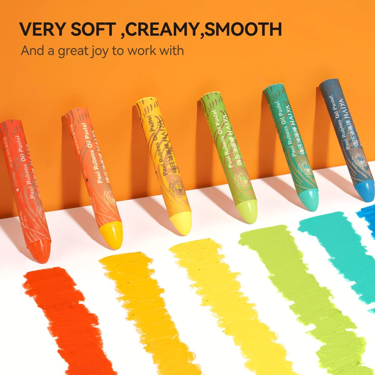 Paul Rubens Oil Pastels Set, 48 Colors Artist Soft Oil Pastels Vibrant & Creamy, Pastels Art Supplies for Artists, Beginners, Students, Kids Art Painting Drawing (LQCA23010036) image number 5