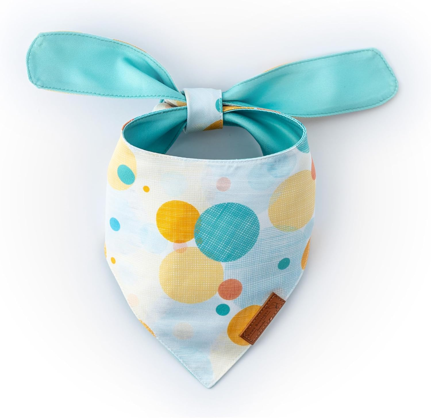 Paws Boutique Premium Dog Bandana/Scarf | Design: Joy | Reversible Dual Layered/Sided | Small, Medium & Large Pets | Unique Style | Cute Accessories for Puppies & Dogs (L) image number 3