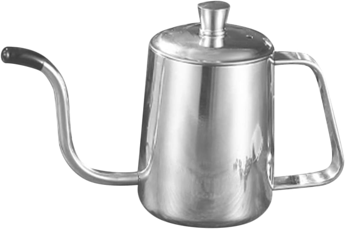 Ipetboom Stainless Steel Coffee Kettle with Sealing Lid 600Ml Long Spout Drip Pot Office Coffee Supplies Multi-Use Metal Kettle and Tea image number 5
