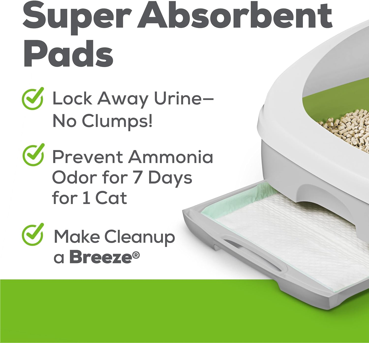 Purina Tidy Cats Hooded Litter Box System, Breeze Hooded System Starter Kit Litter Box, Litter Pellets & Pads image number 4