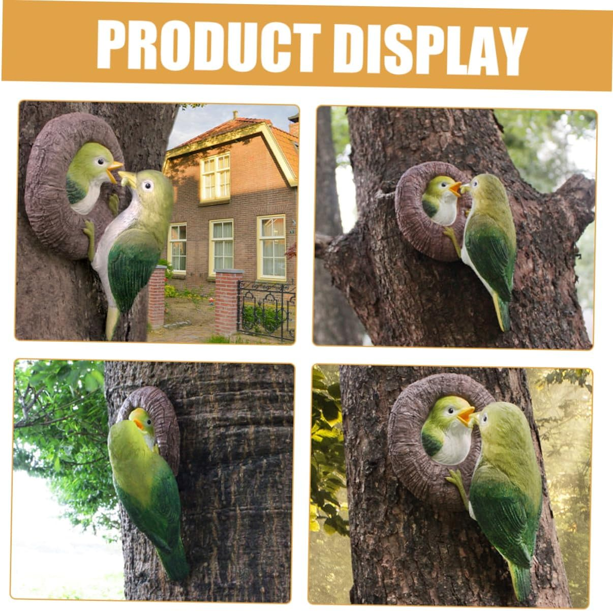 CAXUSD Hanging Bird Statue Pendant for Outdoor Garden Decor Adorable Bird Ornament for Tree Decoration Cute Bird Figure for Courtyard and Garden Accessories image number 4