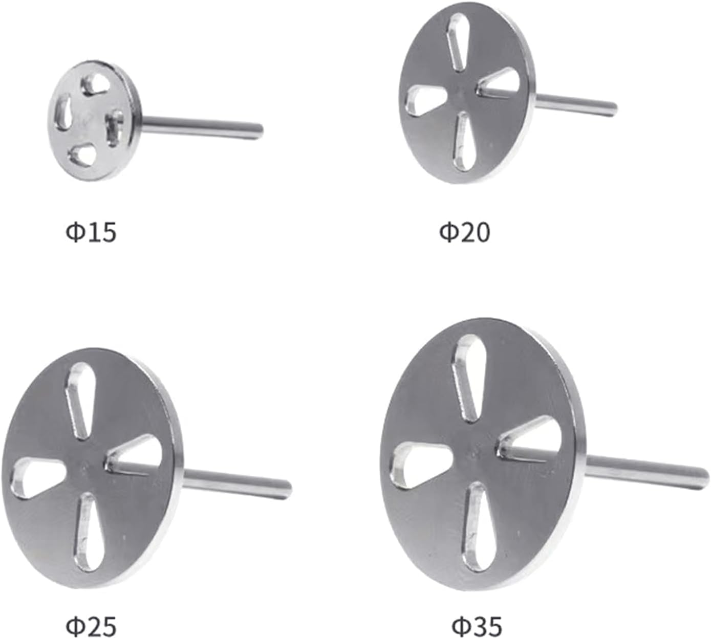 Stainless Steel Metal Disc Disk Pedicure Burr Feet File Calluse Sandpaper Nail Drill Bit Pedicure Drill Bit Foot File Callus Remover Dead Skin Remover (Style 1, 20MM) image number 3