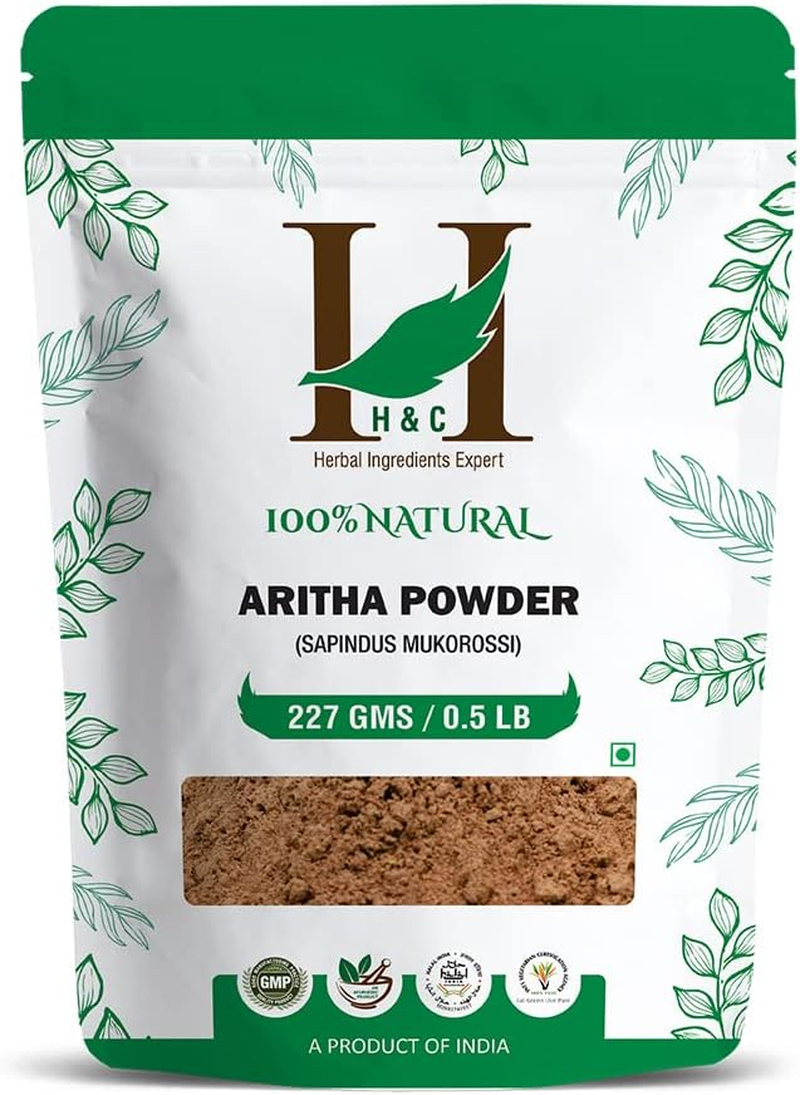 H&C HERBAL INGREDIENTS EXPERT 100% Natural Aritha Powder 227 Gm / 0.5 Lb | Soapnut Hair Mask | Natural Cleanser for Hair Growth & Reduced Fall, Enhancing Growth & Reducing Hair Loss image number 2